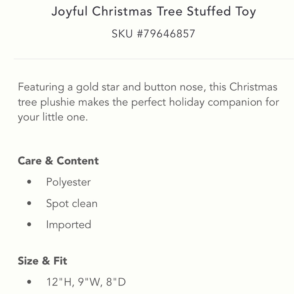 Christmas Tree stuffed toy - Picture 2 of 11